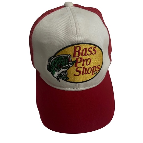 Red & White Bass Pro Shops hat - Picture 1 of 4
